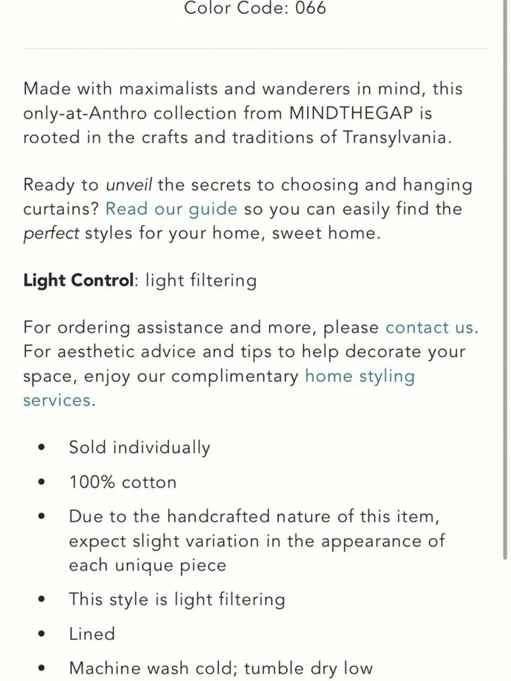 Anthropologie Mind The Gap Bold Print Curtains SET OF 6